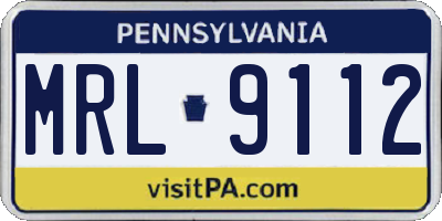 PA license plate MRL9112