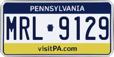 PA license plate MRL9129