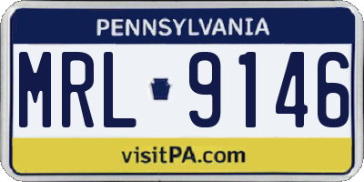 PA license plate MRL9146
