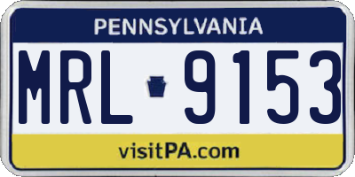 PA license plate MRL9153