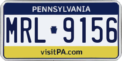 PA license plate MRL9156