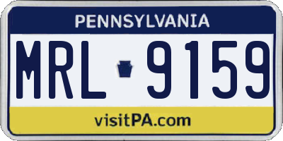 PA license plate MRL9159