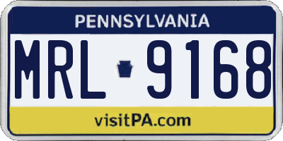 PA license plate MRL9168
