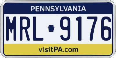 PA license plate MRL9176