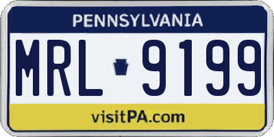 PA license plate MRL9199