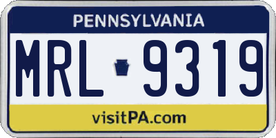 PA license plate MRL9319