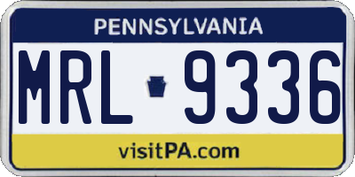PA license plate MRL9336