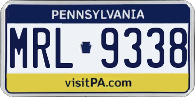 PA license plate MRL9338