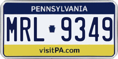 PA license plate MRL9349
