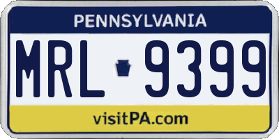 PA license plate MRL9399