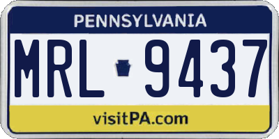 PA license plate MRL9437