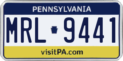 PA license plate MRL9441