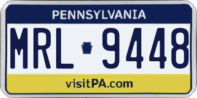 PA license plate MRL9448