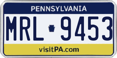 PA license plate MRL9453