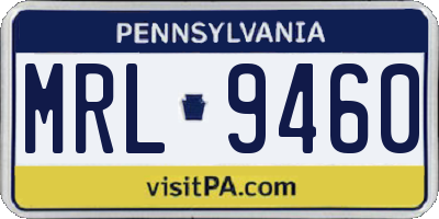 PA license plate MRL9460