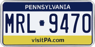 PA license plate MRL9470