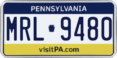 PA license plate MRL9480