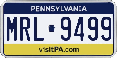 PA license plate MRL9499