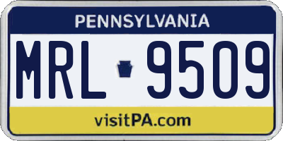 PA license plate MRL9509