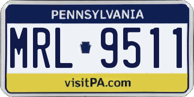 PA license plate MRL9511