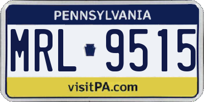 PA license plate MRL9515