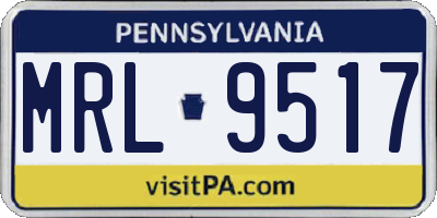 PA license plate MRL9517