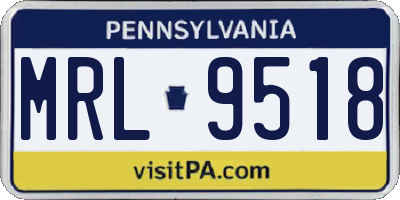 PA license plate MRL9518