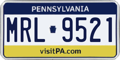 PA license plate MRL9521