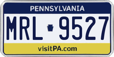 PA license plate MRL9527