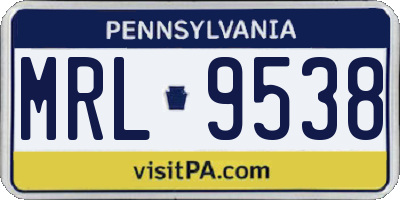 PA license plate MRL9538