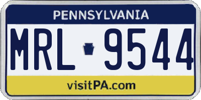 PA license plate MRL9544