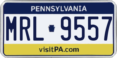 PA license plate MRL9557