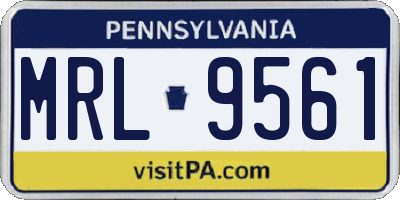 PA license plate MRL9561