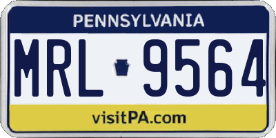 PA license plate MRL9564