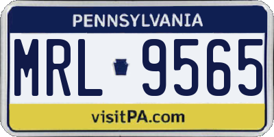 PA license plate MRL9565