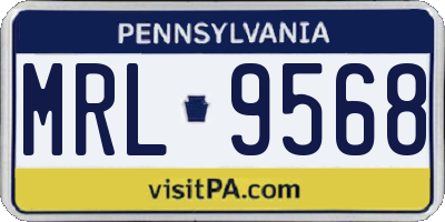 PA license plate MRL9568