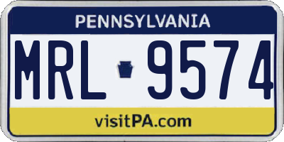 PA license plate MRL9574