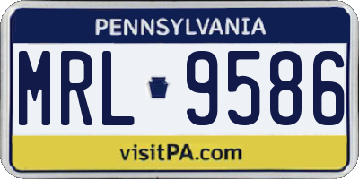 PA license plate MRL9586