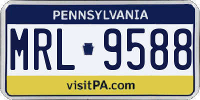 PA license plate MRL9588