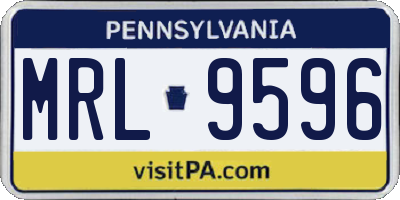 PA license plate MRL9596