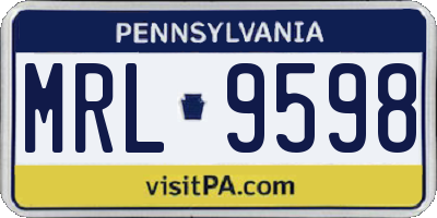 PA license plate MRL9598