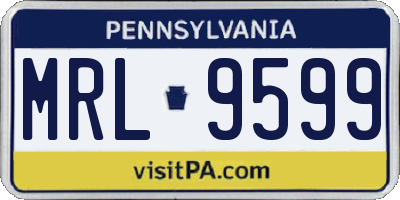PA license plate MRL9599