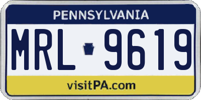 PA license plate MRL9619