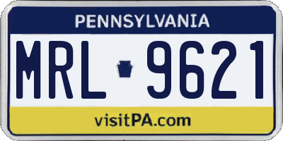 PA license plate MRL9621