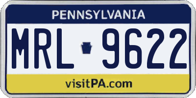 PA license plate MRL9622