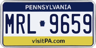 PA license plate MRL9659