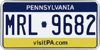 PA license plate MRL9682