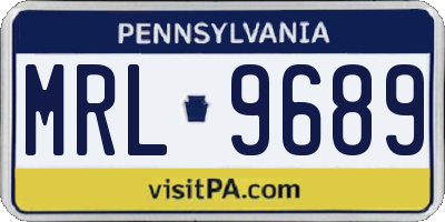 PA license plate MRL9689
