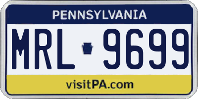 PA license plate MRL9699