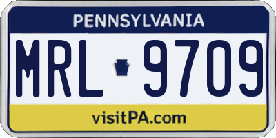 PA license plate MRL9709